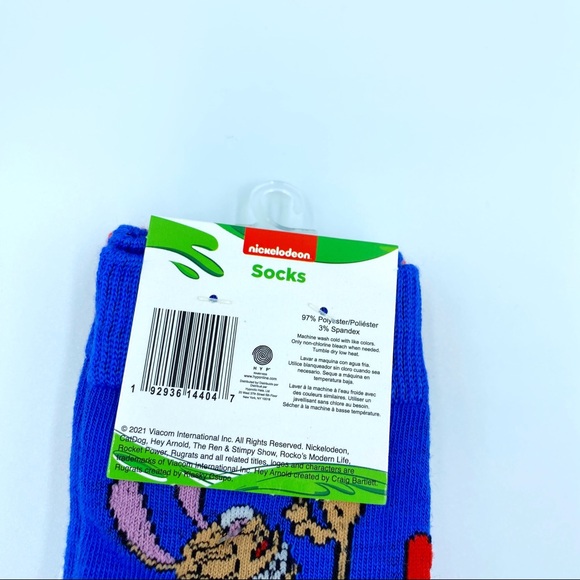 New Nickelodeon The Ren And Stimpy Show Crew Socks - Picture 4 of 5